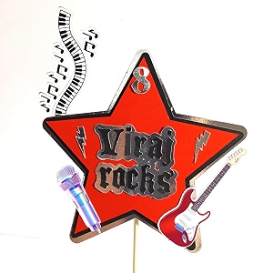 handmade music theme cake topper  custom birthday cake decoration