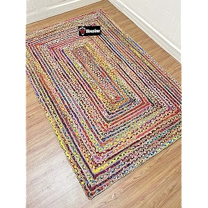 Handmade Natural Jute Cotton Natural Fibers Floor