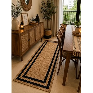 Handmade Natural Jute Runner Rug for Hallway