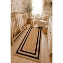 Handmade Natural Jute Runner Rug for Hallway