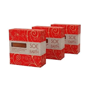 Handmade Natural Orange Cinnamon Bath Soaps