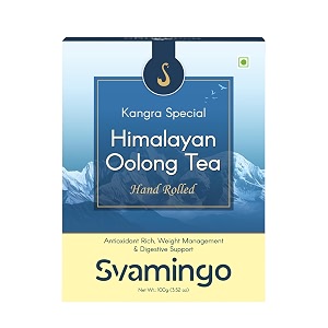 himalayan oolong tea 100g 50 cups - loose leaves kangra origin single estate earthy notes metabolism support amp weight loss support antioxidant support  svamingo