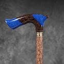 Handmade Palm Wood Walking Stick with Epoxy