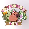 Handmade Personalized Capybara Birthday Cake Topper