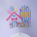 Handmade Personalized Dog Birthday Cake Topper