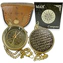 Handmade Religious Brass Compass Gift with Engraved & Embossed Faith Messages – Inspirational Christian Religious Gift Keepsake for Baptism, Confirmation, Christening, First Communion or Christmas