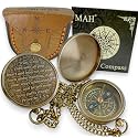 Handmade Religious Brass Compass Gift with Engraved & Embossed Faith Messages – Inspirational Christian Religious Gift Keepsake for Baptism, Confirmation, Christening, First Communion or Christmas