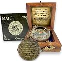 Handmade Religious Brass Compass Gift with Engraved &amp; Embossed Faith Messages – Inspirational Christian Religious Gift Keepsake for Baptism, Confirmation, Christening, First Communion or Christmas