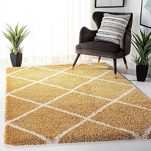 Handmade Shaggy Fur Rectangular Rugs And Carpet