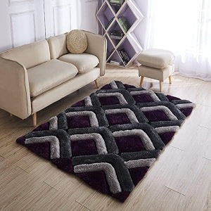 Handmade Shaggy Pure Microfiber Smooth Anti-Skid