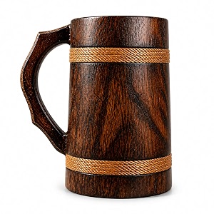 Handmade Wooden Beer Mug Wood with Sheesham