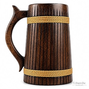 Handmade Wooden Beer Mug Wood with Sheesham
