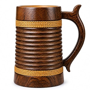Handmade Wooden Beer Mug Wood with Sheesham