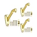 Handrail Bracket Heavy Duty Champagne Brass V Style, 3 Pack | HOWTOOL