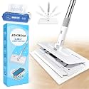 Hands Free Flat Mop, One Click Snap Grip, Cloth Changing Mop
