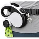 Hands-Free Retractable Dog Leash with Waist Belt, 16FT Extendable Strap