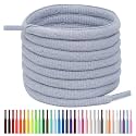 Handshop 1/4" Oval Athletic Shoelaces in 34 Colors Half Round Shoe Laces