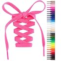 Handshop Flat Shoelaces 5/16", 31 Colors in 36"-72" Shoe Laces For Sneakers