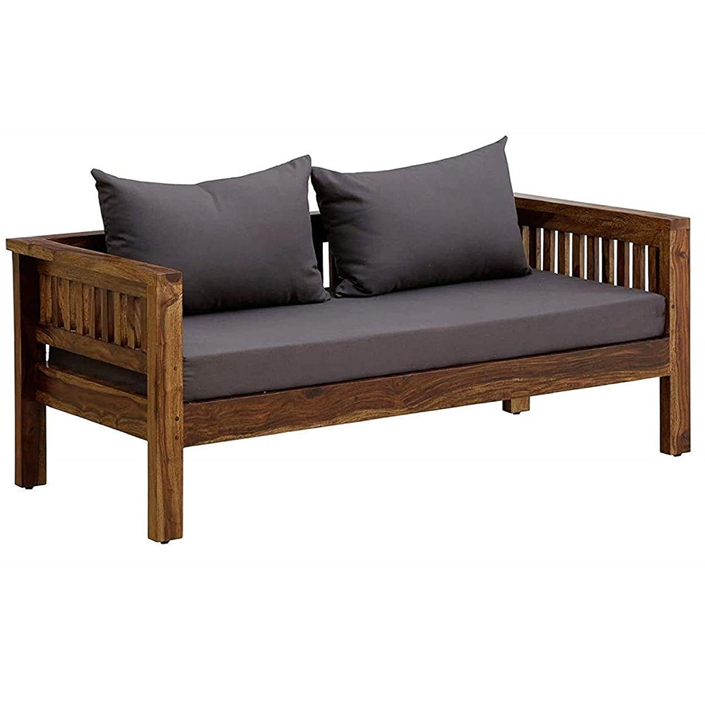 Handwoody Sheesham Wood 2 Seater Sofa for Living Room /Sofa Set in ...