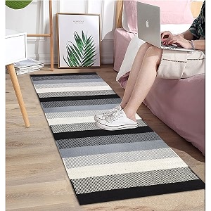 Handwoven Cotton Carpet - 2x5 ft Runner