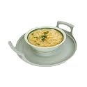 Handy Gourmet Microwave Cool Caddy w/Handles - Carrying Tray for Bowls, Plates-Cool Gray