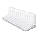 Hanes Boys' Socks Pack, Double Tough Moisture Wicking Ankle, Crew, No Show Socks, 12 &amp; 14 Pair Packs