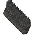 Hanes Boys' Socks Pack, Double Tough Moisture Wicking Ankle, Crew, No Show Socks, 12 &amp; 14 Pair Packs