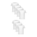 Hanes Boys’ Undershirt, EcoSmart White T-Shirts for Boys, Short Sleeve Shirts, 5 or 10- Pack