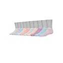 Hanes Girls' Ankle Socks, Comfortsoft Soft Stretch Socks for Girls, Assorted, 10-pair Pack