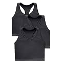 Hanes Light Workout, 3-Pack, Stretch-Cotton Cropped Yoga Tank Tops for Women with Built-in Bra