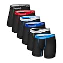 Hanes Men's Boxer Brief Underwear Pack, Stretch Cotton Boxer Briefs for Men, Moisture-wicking, 6-pack