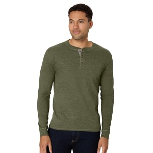 hanes men39s long sleeve henley