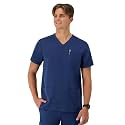 Hanes Men's Scrubs Healthcare Top, Moisture-Wicking Stretch Scrub Shirts for Men, Odor Control