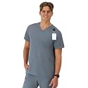 Hanes Men's Scrubs Healthcare Top, Moisture-Wicking Stretch Scrub Shirts for Men, Odor Control