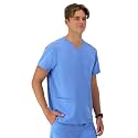 Hanes Men's Scrubs Healthcare Top, Moisture-Wicking Stretch Scrub Shirts for Men, Odor Control