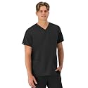 Hanes Men's Scrubs Healthcare Top, Moisture-Wicking Stretch Scrub Shirts for Men, Odor Control