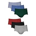 Hanes Men's Underwear Briefs, Cotton Mid Rise Briefs, Covered Waistband, Moisture Wicking, Multi-pack
