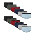 Hanes Men's Underwear Briefs, Cotton Mid Rise Briefs, Covered Waistband, Moisture Wicking, Multi-pack