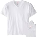 Hanes Men's V-Neck Undershirts, Tag-Free 100% Cotton Multipack Tall Size Basics Soft T-Shirts
