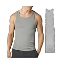 Hanes Men’s Tall 100% Cotton Ribbed Tank Tagless Undershirts, Multipack