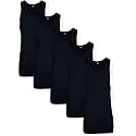 Hanes Men’s Tall 100% Cotton Ribbed Tank Tagless Undershirts, Multipack
