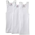 Hanes Men’s Tall 100% Cotton Ribbed Tank Tagless Undershirts, Multipack