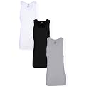 Hanes Men’s Tall 100% Cotton Ribbed Tank Tagless Undershirts, Multipack