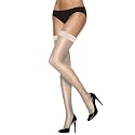 Hanes Women's Silk Reflections Sheer Toe, Silky Sheer Finish Lace Top Thigh Highs