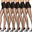 Hanes Silk Reflections Women's Control Top Sheer Toe Silky Pantyhose