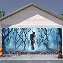 Hanging Body 7 x 16 ft Halloween Garage Door Decorations Halloween decorations Witch Door Cover, Hanging Banner,Backdrop Mural for Home, Outdoor, Indoor, Spooky Party, Wall, Window