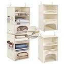 Hanging Closet Organizer for Dorms &amp; RVs, 2-in-1 Dust-Proof