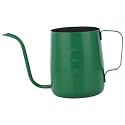Hanging Filter Coffee Pour Over Kettle Stainless Steel with Teflon Coating Long Spout for Kitchen Countertop and Office Desk Brewing (Green, 3.54 × 2.76 × 4.45 in)