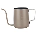 Hanging Filter Coffee Pour Over Kettle Stainless Steel with Teflon Coating Long Spout for Kitchen Countertop and Office Desk Brewing (Gold, 3.54 × 2.76 × 4.45 in)