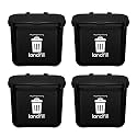 Hanging Wastebasket for Trash in Black, 4-Pack